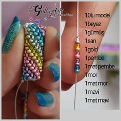 the instructions for how to make beaded bracelets with beads and beads on them