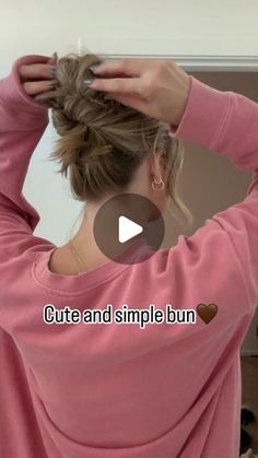 Baylie Denning |blonde specialist• lived in blondes• balayages| on Instagram: "The easiest way to elevate a bun! So cute and fast, I’m obsessed! Also the messier the better🤎   #utah #explorepage #utahhairstylist #hairinspo #bountiful #hairtutorial #hairstyle #bunhairstyles #hairideas #updo #hairvideo #hairstyles #hairideas #hairhowto #hairrreels #hairinspiration #explore #messybun" Flipped Bun Hairstyle, Fine Hair Updos Easy, Easy Twist Updo, Easy Messy Updo For Short Hair, Bandette Comb Hairstyles, Bun High Hairstyles, Easy Messy Updo For Medium Hair, Easiest Hairstyles To Do On Yourself, Office Updo Easy