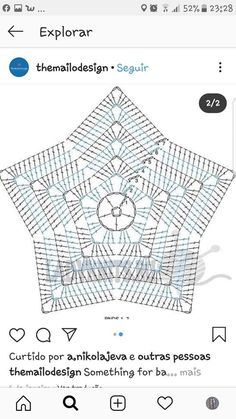 an app showing the instructions for how to make a crochet pattern on paper