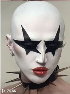 Corpse Paint Makeup, Drag Makeup Ideas, Gottmik Drag Makeup, Masc Tradgoth Makeup, Goth Drag, White Drag Makeup, White Face Makeup, Emo Drag Makeup