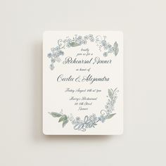 Forget Me Nots Rehearsal Dinner Cards by Jenna Holcomb | Minted