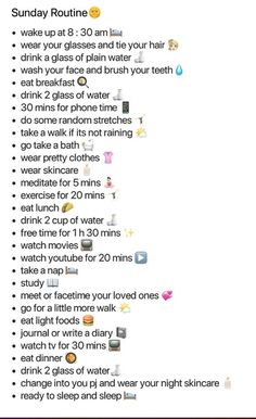 a flexible sunday morning routine to ease your mood x 8 Am Morning Routine Weekend, Sunday Day Routine, Saturday Study Routine, Morning Routine Saturday, Perfect Sunday Routine, Morning Routine Summer Break, What To Do On Sunday, Sunday Timetable, Sunday Morning Routine Church