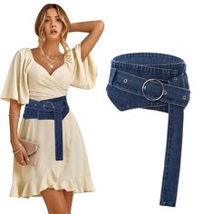 PRICES MAY VARY. Fashion cinch belts is made of denim and metal.Bling western cowgirl cowboy belt is made of top quality denim and gorgeous buckle, with smooth touch feeling and stylish look for a long time use. Waist belt size:Denim belt is 33.85in circumference, and approx 3.54in width.regulating band is 29.52*1.77in.suitable for women with a waist circumference of 25.59-38.18inches(65-97cm).NOTIC: We recommended to consider the thickness of the matching clothes.if the clothes are too thick, t Casual Fitted Corset Belt For Summer, Casual Summer Corset Belt, Summer Corset Belt With Belt Loops, Trendy Spring Corset Belt With Belt Loops, Casual Fitted Belt For Spring, Adjustable Corset Belt For Spring, Denim Corset Belt, Outfit Building, Denim And Pearls