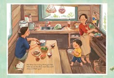 an image of a family cooking in the kitchen