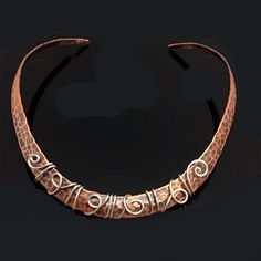 Copper U Choker - Nurit Niskala Copper Necklace Rustica Jewelry, Metalworking Jewelry, Wire Choker Necklace, Copper Choker, Wire Choker, Eco Art, Copper Bracelets, Copper Jewellery, Rolling Mill