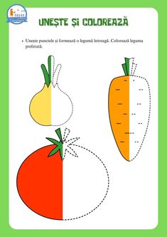 a carrot and a beet cut out to be colored