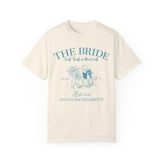 a white t - shirt with the words, the bride and an elephant on it