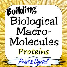 a sign that says building biological macro - molecues proteins print and digital