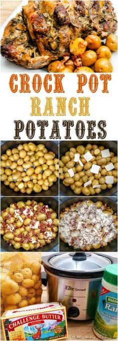 the crock pot ranch potatoes recipe is shown