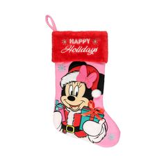 a christmas stocking with minnie mouse on it