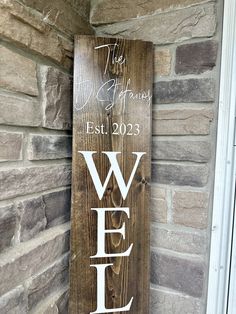 a wooden sign with the words we love on it