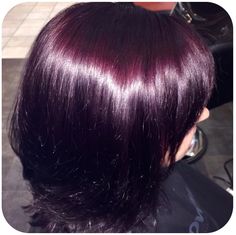 Dark cherry red Dark Chocolate Cherry Hair Color, Dark Violet Hair, Dark Cherry Red, Cherry Hair Colors, Red Hair Inspo, Cherry Hair, Dye My Hair