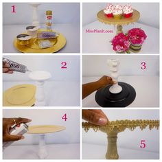 the steps to make a cake stand