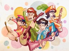 an image of cartoon characters playing guitar