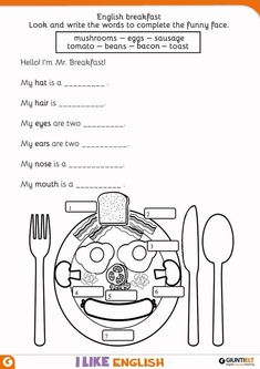 an english worksheet with the words and pictures