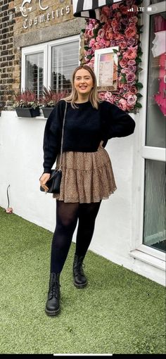 Winter Date Outfits Casual, Fall Outfits 2022 Trends Midsize, Styling Short Dress For Winter, Dr Martens Outfit Fall Plus Size, Winter Outfits Xl Size, Curvy Skirt Outfits Winter, Plus Size Dress With Tights, Outfits With Tights Plus Size