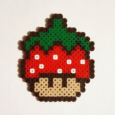 an image of a red mushroom pixel art