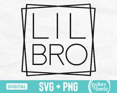 a white paper with the words lil bro on it and an image of a square