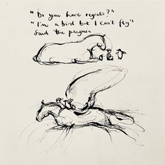 an ink drawing of two horses laying on top of each other, with the words do you have regal? i'm a bad but i can't fly and the pony