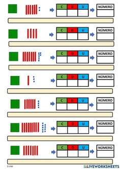 the numbers and symbols in spanish are arranged to form an equal number, which can be found