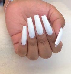 Shuey Cortez💅 on Instagram “Plain white nails 🤤🤤🤤 sculptednails Plain White Nails, Plain Acrylic Nails, Long White Nails, White Coffin Nails, Sculpted Nails, Plain Nails, White Acrylic Nails, White Nail Art, White Nail Designs