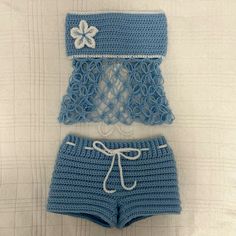 Crochet Summer Set, Crochet Sets, Mode Crochet, Crochet Business, Crochet Design Pattern, Crochet Clothing And Accessories, Crochet Fashion Patterns, Crochet Summer, Crochet Set