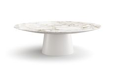 an image of a white table with marble on it's top and bottom surface