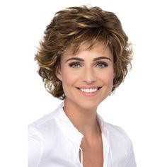 Short Layer Cut, Wilshire Wigs, Best Wig Outlet, Layered Bobs, Penteado Cabelo Curto, Brown To Blonde, Loose Curls, Short Wigs, Synthetic Wig