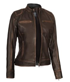 Dark Brown Moto Leather Jacket For Women
Upgrade your wardrobe with our Women’s Leather Jacket, crafted from real lambskin leather in a rich, dark hue for timeless elegance. This jacket combines comfort and style with a soft polyester lining, button collar, and adjustable zippered cuffs. Practical inside and outside pockets keep essentials within reach, while refined seam detailing on the front and back adds a sleek touch. Perfect for fall and winter, this jacket is an essential blend of functio Leather Motorcycle Jacket Women, Brown Cafe, Cafe Racer Leather Jacket, Motorcycle Jacket Women, Motorcycle Leather Jacket, Womens Moto Jacket, Cafe Racer Style, Womens Black Leather Jacket, Cafe Racer Jacket