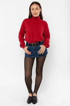 RDNW30 - Denim Micro Mini Skirt – Los Angeles Apparel Skirt Outfits With Tights, Mini Denim Skirt Outfit, Outfit With Tights, Denim Micro Mini Skirt, Mini Skirt Style, Skirt Collection, Stirrup Leggings, Denim Skirt Outfits, Micro Mini Skirt