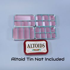 an altoids tin is shown with the lid open