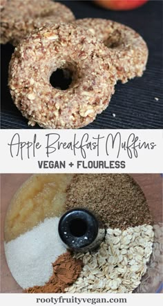 an apple breakfast muffins recipe with vegan and floured oatmeal