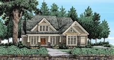 this is an artist's rendering of these country house plans