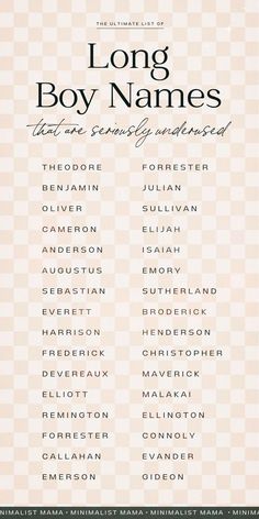 the long boy names are in black and white checkerboard, as well as an image