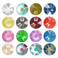 the different colors of diamonds are shown in this image