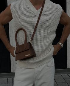 Jacquemus Bag Men, Men’s Accessories, Street Fashion Men Streetwear, Mens Outfit Inspiration, Mens Fashion Streetwear