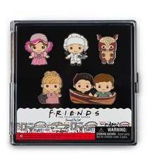 Enamel pins are the perfect size for collecting! Customize your hat, backpack and more! Made of durable metal with colorful enamel inlay, these pins won't lose their integrity for years. Officially licensed, these enamel pins are a great way to show off your fandom! Gender: unisex. Age Group: adult. 90s Shows, Friends Chibi, Branded Pins, Friends Merchandise, Clap Clap, Friends Tv Series, Friends Characters, Chibi Characters, Birthday List