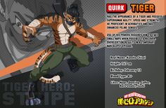 an advertisement for the animated movie's character tiger, with information about its features