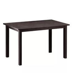 a black table on a white background with no one around it and the top off