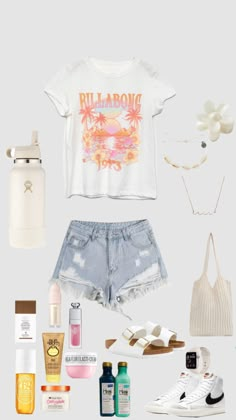 Cute Hot Day Outfits, Vacation Outfits Teen, Costal Astethic Outfits, Beach School Outfits, Beach Themed Outfits, Cruise Outfits Teenage Girl, Coconut Girl Outfits For School, Summer Girl Outfits, Summer Outfits Teen