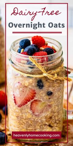 Wake up to a delicious, hassle-free breakfast with these dairy-free overnight oats, perfect for a healthy start to your day. This easy overnight oats recipe is not only gluten-free but also packed with nutrients, making it a great addition to your collection of granola and oats recipes. Save this recipe for a simple, dairy-free breakfast you can prepare in a jar for busy mornings! Oats Without Milk, Overnight Oats Without Milk, Overnight Sausage Breakfast Casserole, Gluten Free Overnight Oats, Dairy Free Overnight Oats, Healthy Easy Breakfast, Overnight Breakfast Recipes, Sugar Free Honey