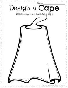 a coloring page with the words design a cape