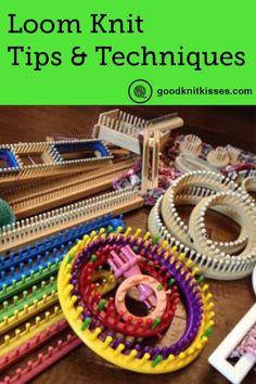 loom knit tips and techniques for beginners to make loom bracelets or necklaces