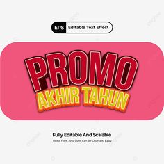 an advertisement for the product called promo akhir tahun, which is available in english and arabic