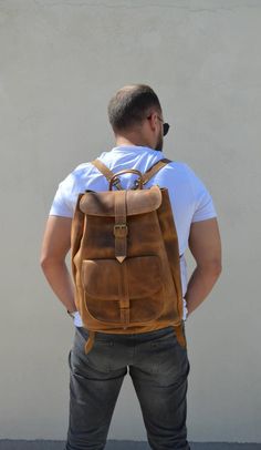 Bag Packs, Brown Backpack, Handmade Backpack, Wallet Design, Handmade Backpacks, Brown Backpacks, Leather Backpacks, Leather Rucksack, Office Bag