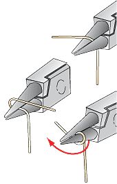 three different types of antennas are shown with arrows pointing to the left and right