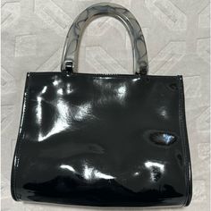 Black Patent Leather Purse. Brand New. Black Square Satchel For Evening, Black Square Satchel With Detachable Handle, Chic Black Square Satchel, Chic Black Square Shoulder Bag, Black Satchel With Detachable Handle, Black Square Evening Bag, Trendy Black Formal Bags, Trendy Black Formal Bag, Black Square Shoulder Bag For Formal Occasions