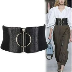 Faux Leather Belt for Women Work Female Ultra Wide Belt for Women for Dresses Ladies Elastic Belts Female Big Met Product Description 100% New and Fashion Design Type: Waistband Theme: Beauty Gender: Women's, Girl's Style: Fashion, Casual Occasions: Party, Daily Wear, Shopping, Dating Size: Length:67x12cm There is 2-3% difference according to manual measurement. please check the measurement chart carefully before you buy the item. Note: Slight color difference should be acceptable due to the lig Wide Belts For Women, Ikat Pinggang, Punk Dress, Dresses Ladies, Plus Size Corset, Belt For Women, Corset Belt, Ultra Wide, Elastic Belt