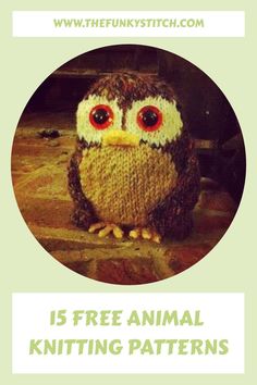 15 free animal knitting patterns How To Knit Animals, Animal Knitting Patterns Free, Knit Toys Free Pattern Stuffed Animals, Knit Animals, Knitting Patterns Free Dog