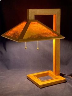 a lamp that is sitting on a table